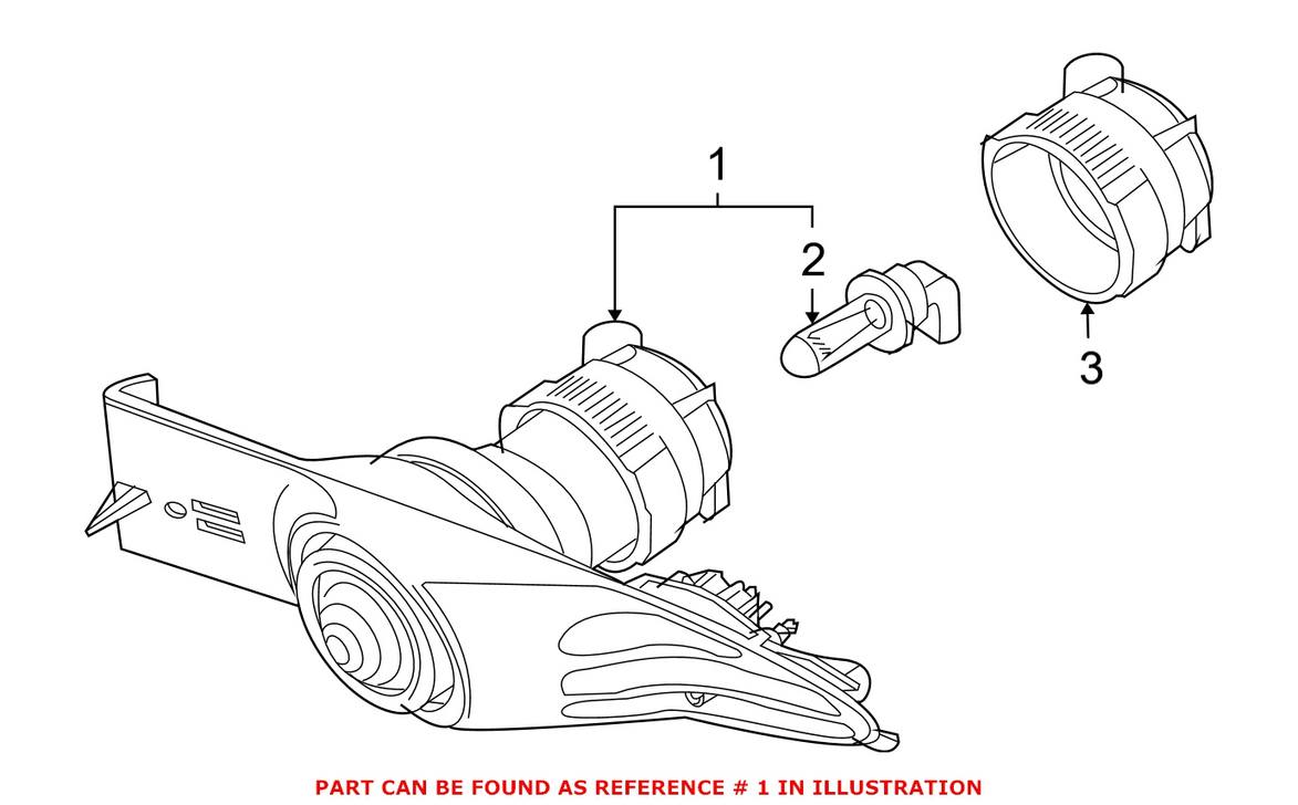 BMW Foglight Assembly - Driver Side 63178379683